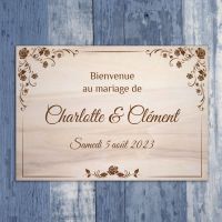 Pancarte de bienvenue mariage en bois - Pergolesa