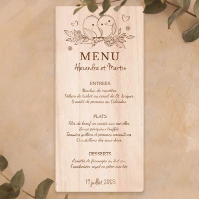 menu-mariage-oiseaux-bois-gravure-laser-nature 2