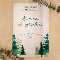 Sapins été - Pancarte de bienvenue
