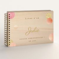 Livre d'or d'anniversaire - Peuplier - Paillettes