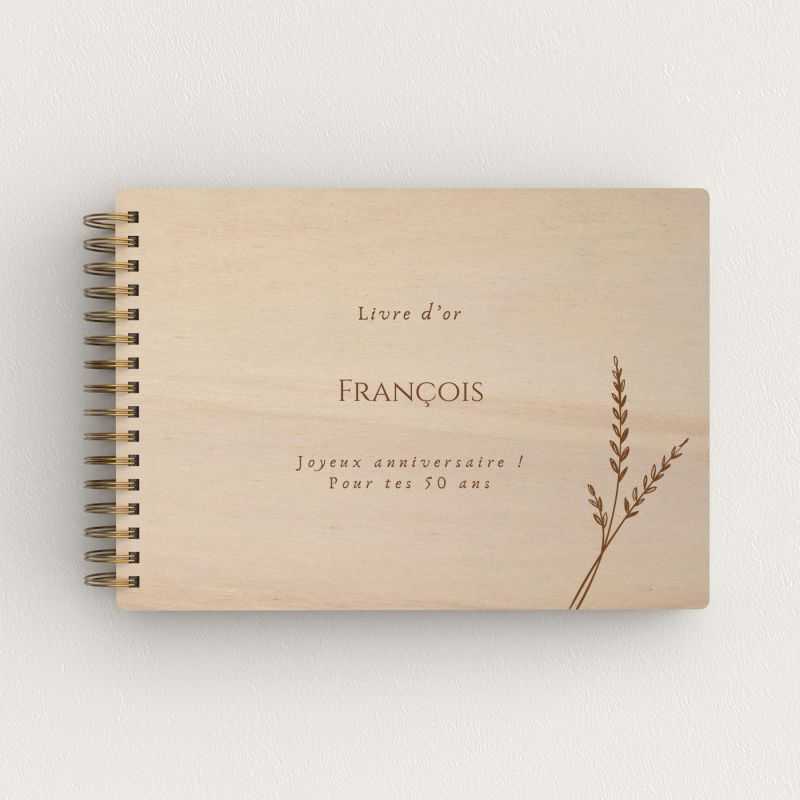 Livre d'or d'anniversaire - Peuplier - Epis de blé - hover