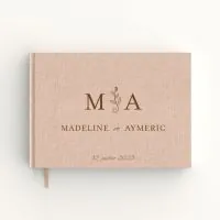 Livre d'or de mariage - Livret aspect lin - Chambord