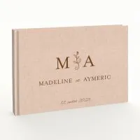 Livre d'or de mariage - Livret aspect lin - Chambord