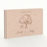 Livre d'or de mariage - Livret aspect lin - Champêtre