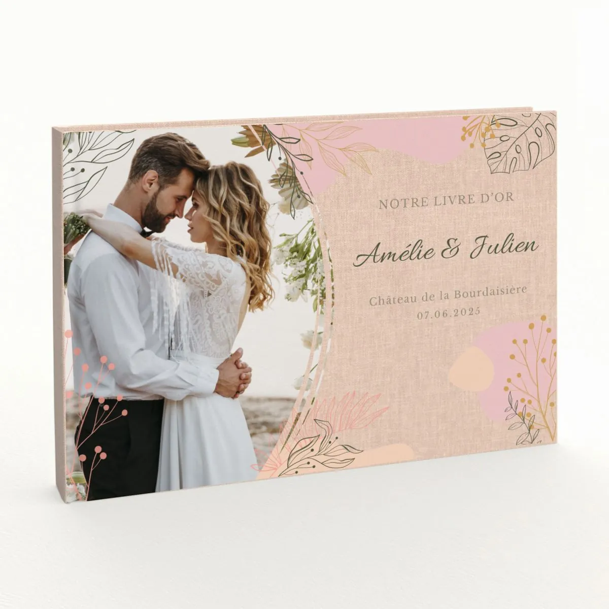 Livre d'or de mariage - Livret aspect lin - Dolce Vita
