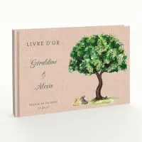 Livre d'or de mariage - Livret aspect lin - Eden
