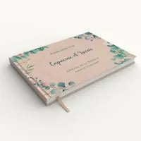 Livre d'or de mariage - Livret aspect lin - Eucalyptus