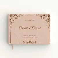 Livre d'or de mariage - Livret aspect lin - Pergolesa