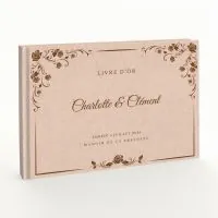 Livre d'or de mariage - Livret aspect lin - Pergolesa