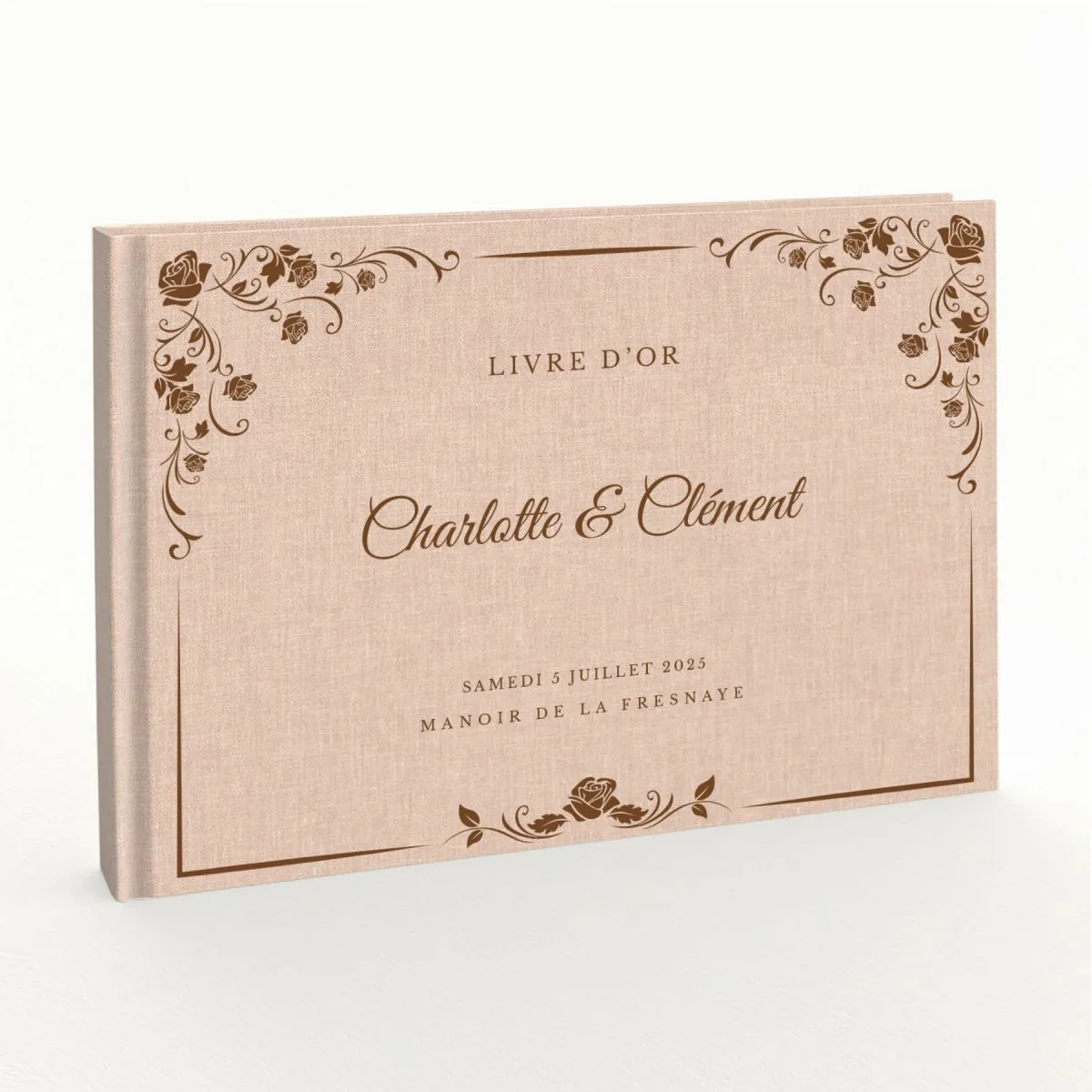 Livre d'or de mariage - Livret aspect lin - Pergolesa