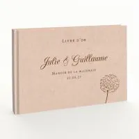 Livre d'or de mariage - Livret aspect lin - Pissenlit