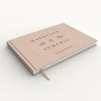 Livre d'or de mariage - Livret aspect lin - Rameaux