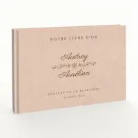 Livre d'or de mariage - Livret aspect lin - Swing