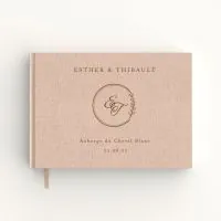 Livre d'or de mariage - Livret aspect lin - Versailles