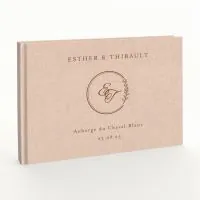 Livre d'or de mariage - Livret aspect lin - Versailles