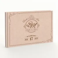 Livre d'or de mariage - Livret aspect lin - Victoria