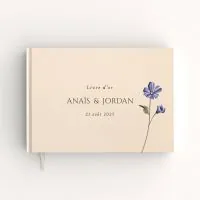 Livre d'or de mariage - Livret aspect coton - Belles de jour