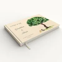 Livre d'or de mariage - Livret aspect coton - Eden