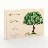Livre d'or de mariage - Livret aspect coton - Eden