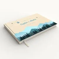 Livre d'or de mariage - Livret aspect coton - Everest