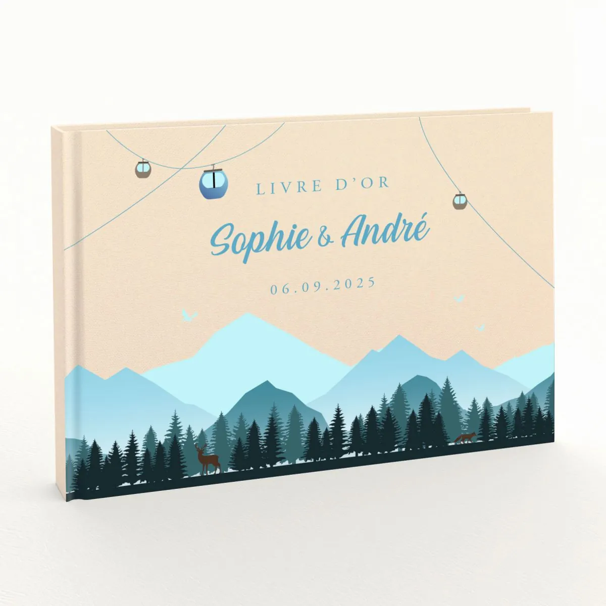 Livre d'or de mariage - Livret aspect coton - Everest