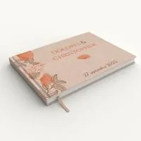 Livre d'or de mariage - Livret aspect lin - Ginkgo