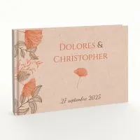 Livre d'or de mariage - Livret aspect lin - Ginkgo