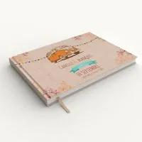 Livre d'or de mariage - Livret aspect lin - Seventies