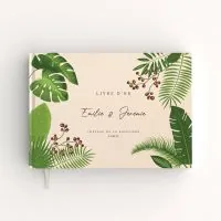 Livre d'or de mariage - Livret aspect coton - Jungle