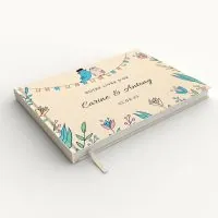 Livre d'or de mariage - Livret aspect coton - Les inséparables