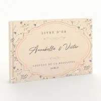 Livre d'or de mariage - Livret aspect coton - Liberty