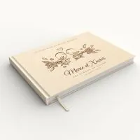Livre d'or de mariage - Livret aspect coton - Oiseaux