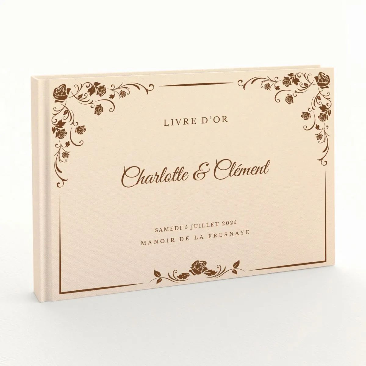 Livre d'or de mariage - Livret aspect lin - Pergolesa