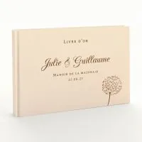 Livre d'or de mariage - Livret aspect coton - Pissenlit