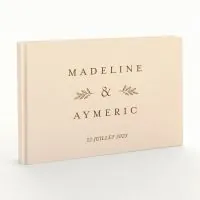 Livre d'or de mariage - Livret aspect coton - Rameaux