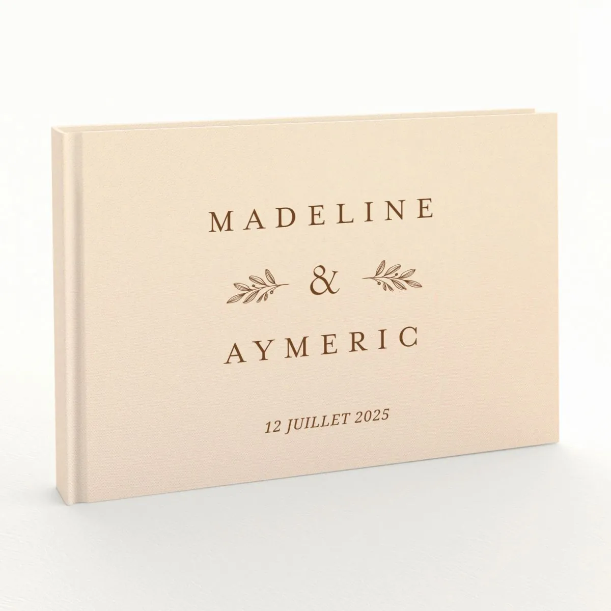Livre d'or de mariage - Livret aspect coton - Rameaux