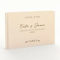 Livre d'or de mariage - Livret aspect coton - Venise