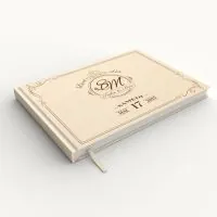 Livre d'or de mariage - Livret aspect coton - Victoria