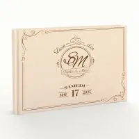 Livre d'or de mariage - Livret aspect coton - Victoria