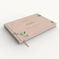 Livre d'or d'anniversaire - Livret aspect lin - Natural