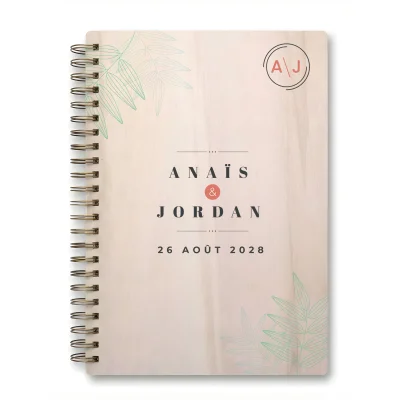 Livre d'or de mariage carnet - En érable - Botanica