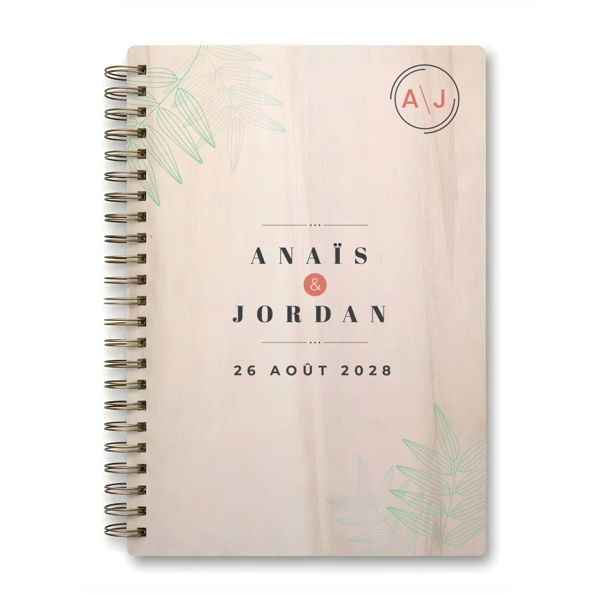 Livre d'or de mariage carnet - En érable - Botanica