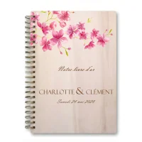 Livre d'or de mariage carnet - En érable - Cerisier