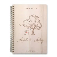 Livre d'or de mariage carnet - En érable - Champêtre