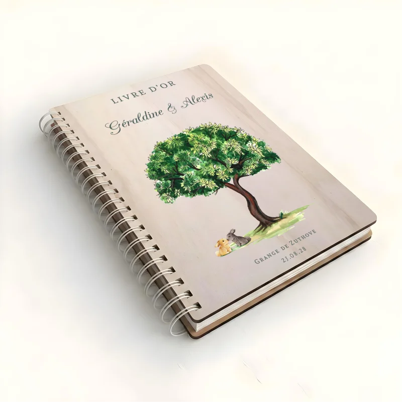 Livre d'or de mariage carnet - En érable - Eden - hover