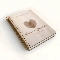 Livre d'or de mariage carnet - En érable - Empreintes