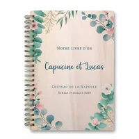 Livre d'or de mariage carnet - En érable - Eucalyptus