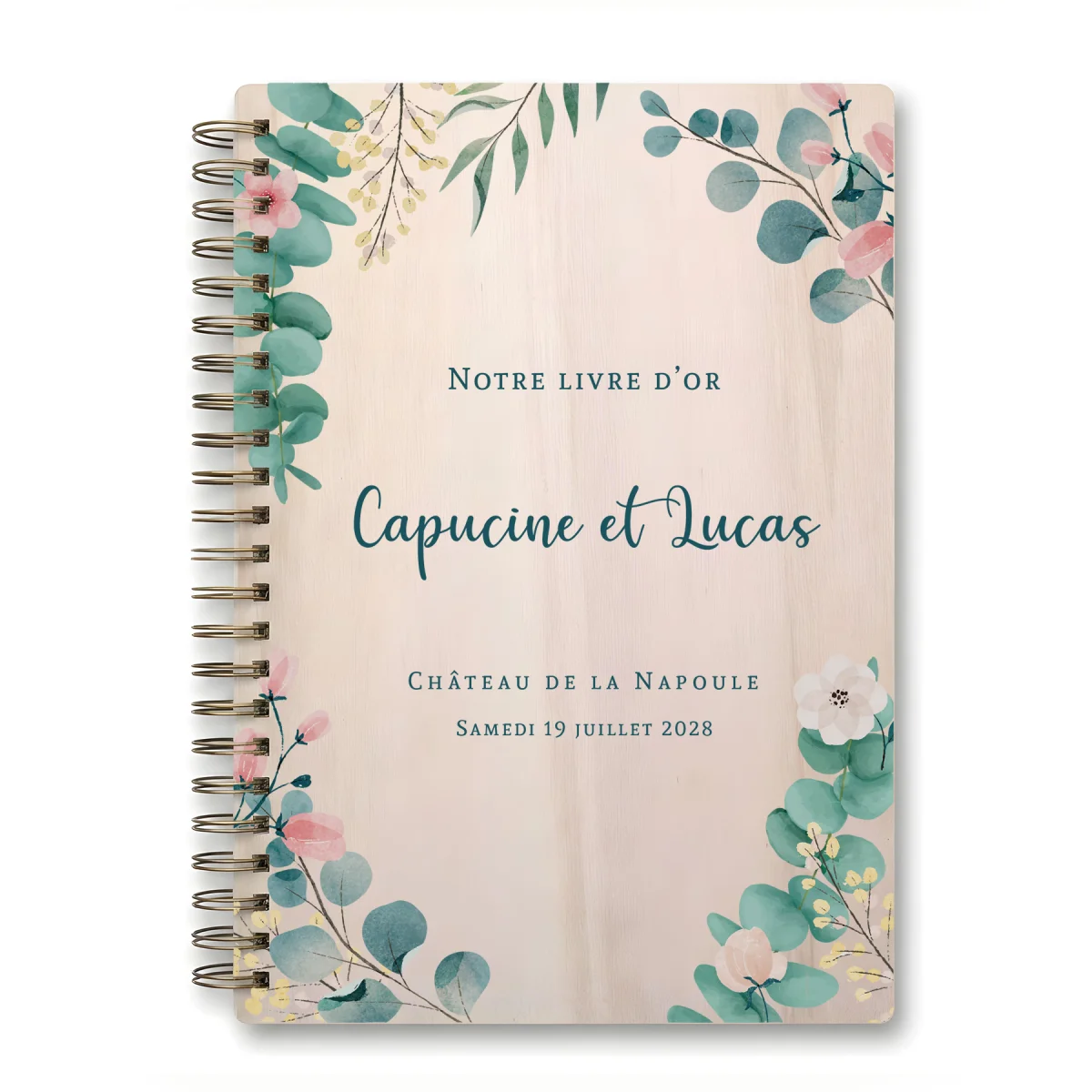 Livre d'or de mariage carnet - En érable - Eucalyptus