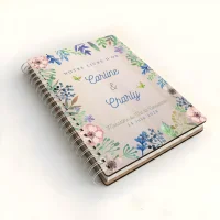 Livre d'or de mariage carnet - En érable - Fleurs de printemps