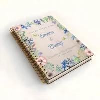 Livre d'or de mariage carnet - En érable - Fleurs de printemps